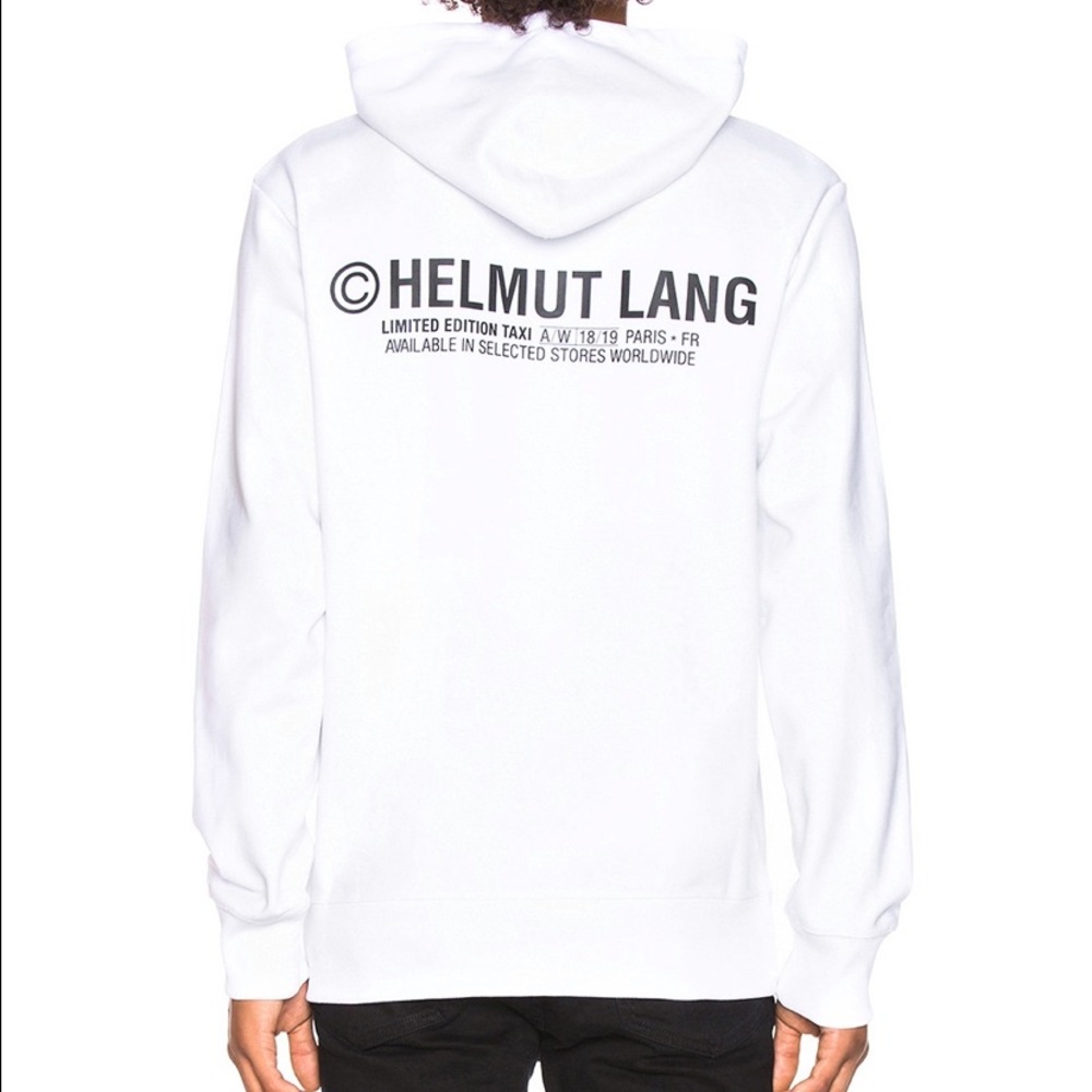 Helmut Lang Taxi Project Paris Hoodie White L XL - Picture 3 of 13